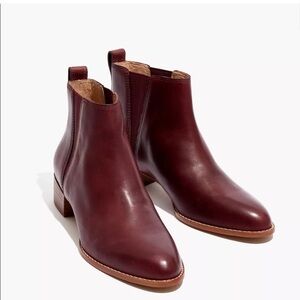 Madewell Burgundy Ankle Boots
